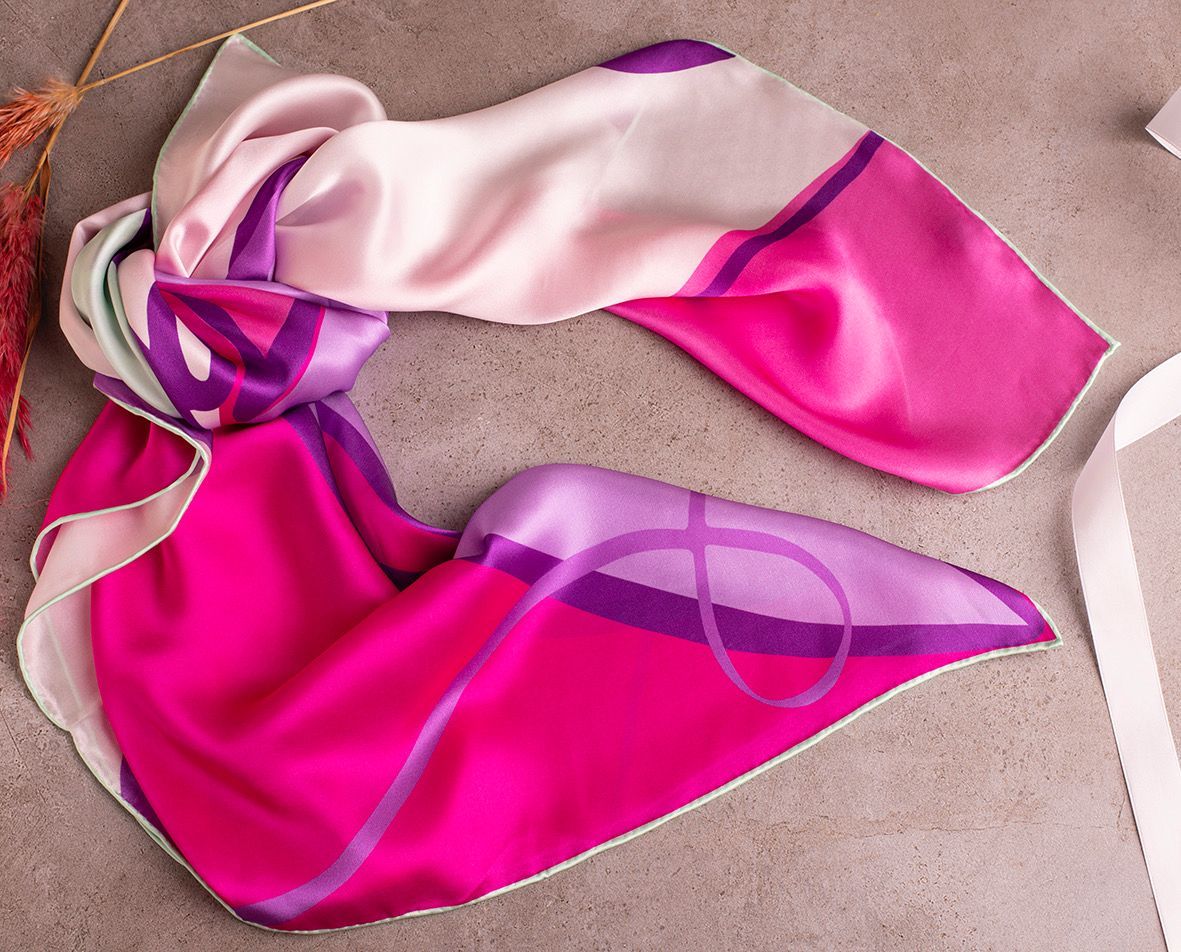 Pink Silk Scarf