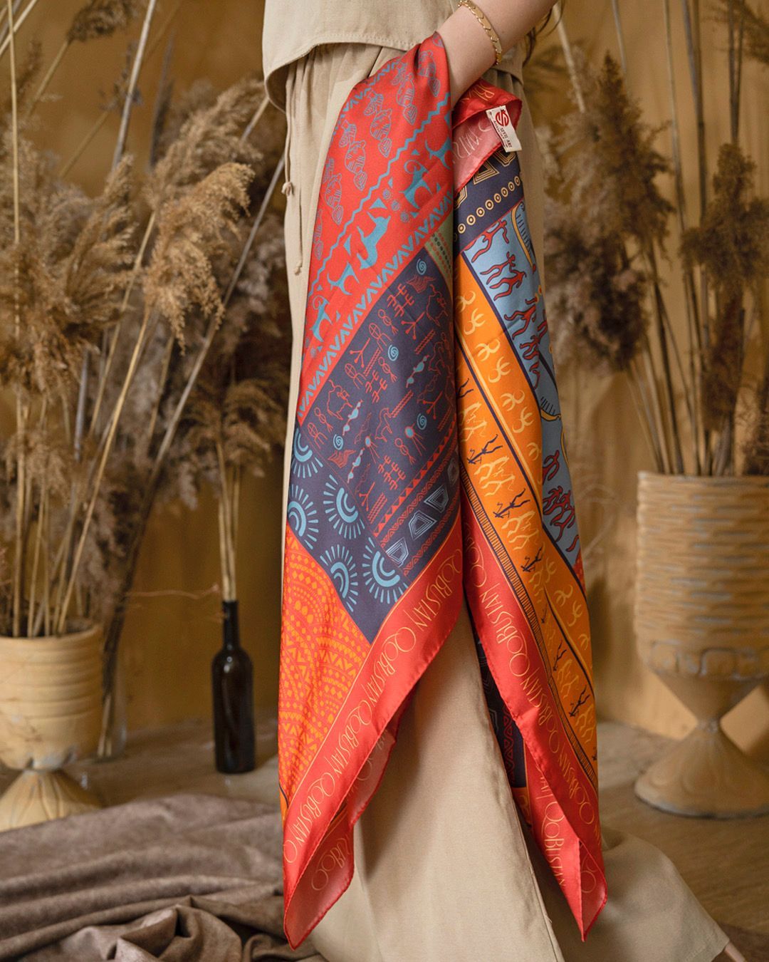 Gobustan Silk Scarf