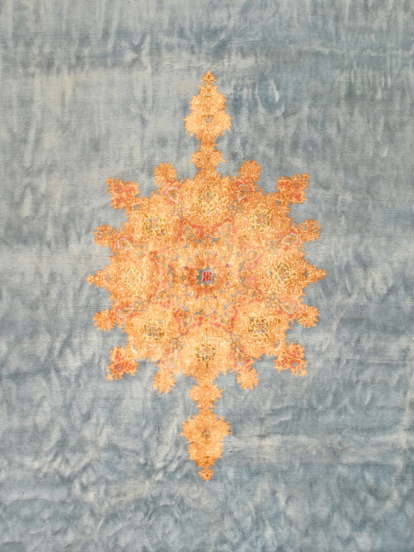 Light Blue Handmade Woolen Area Rug