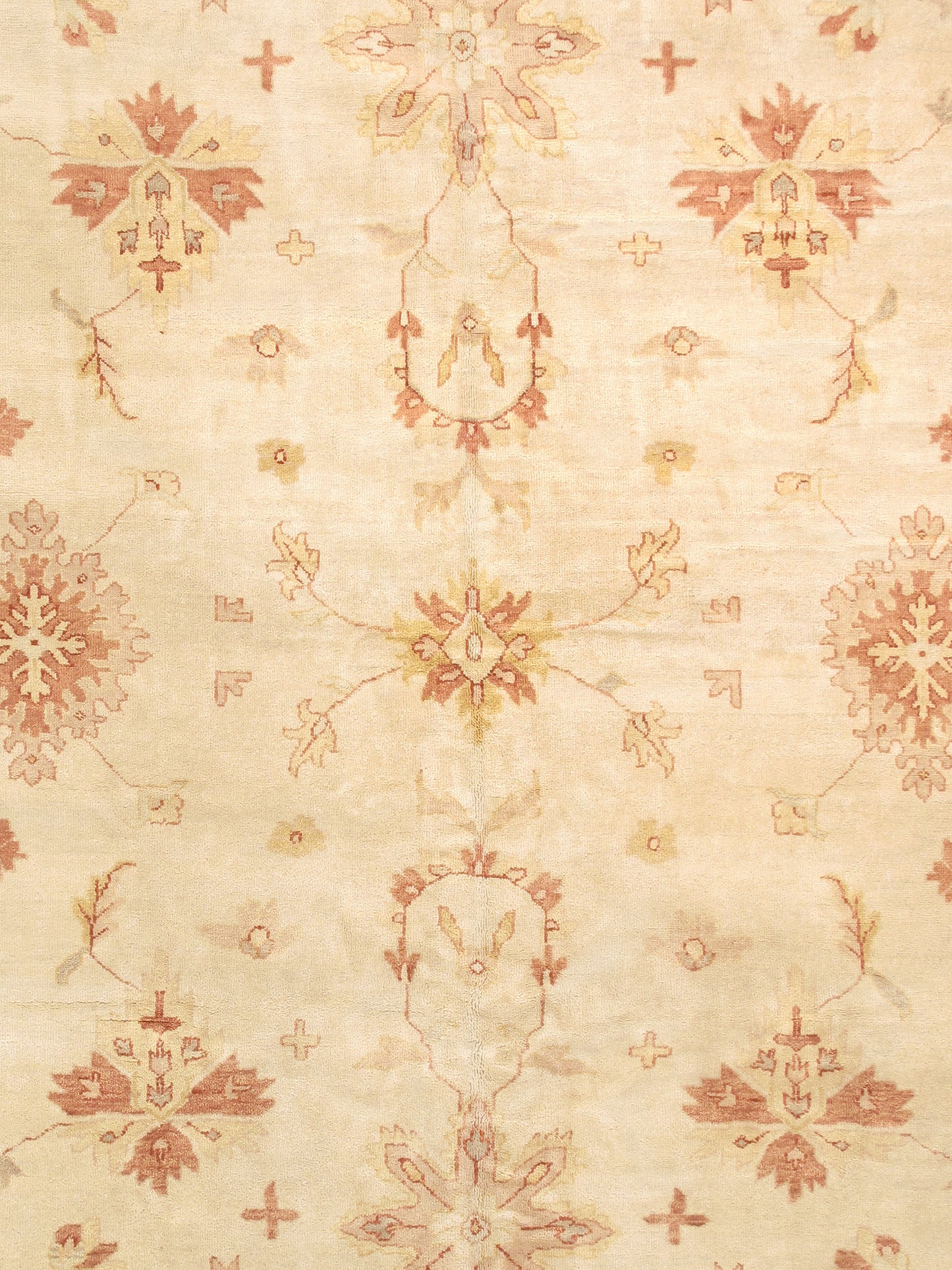 Ivory Hand-Knotted Woolen Area Rug