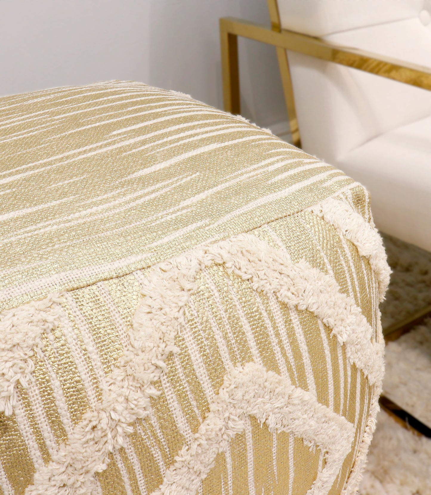 Gold Grandcanyon Cotton Pouf