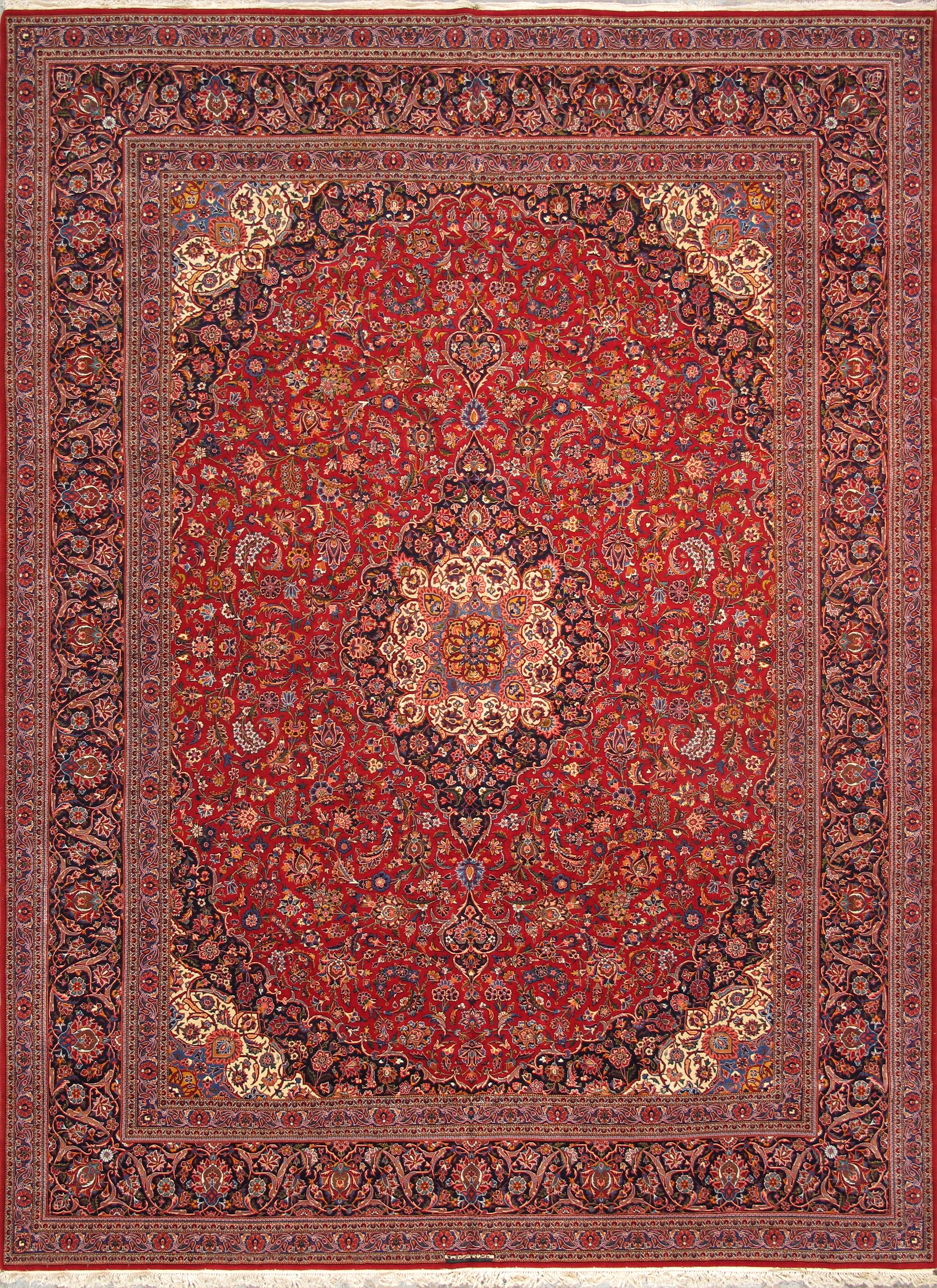 red-handmade-woolen-area-rug