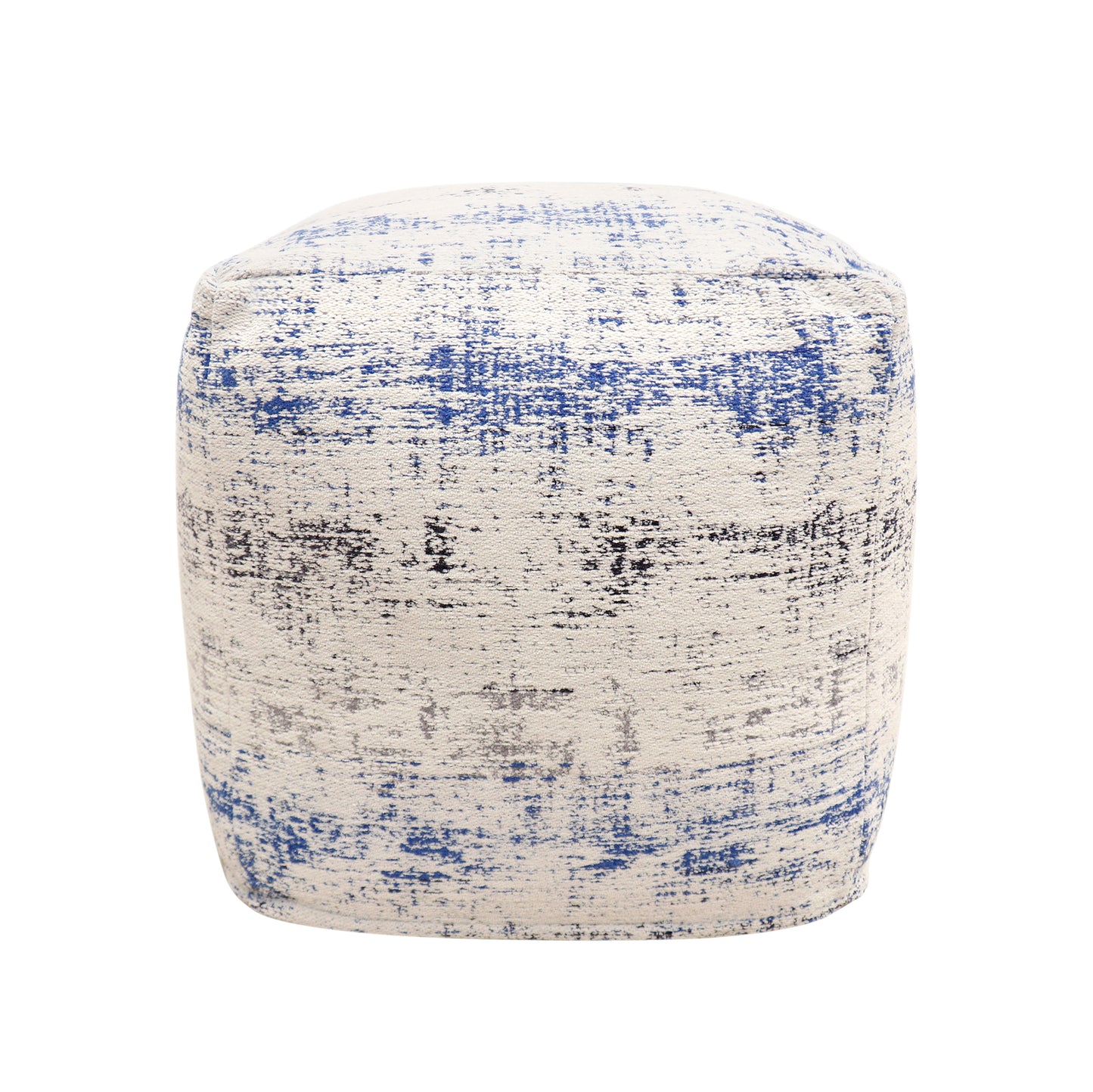 Ivory Blue Grandcanyon Cotton Pouf